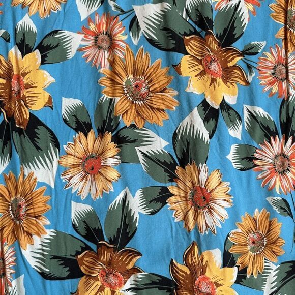 Pull&Bear STWD Mens Multicolor Floral Short Sleeve Viscose Button Up Shirt Mediu - Picture 7 of 7